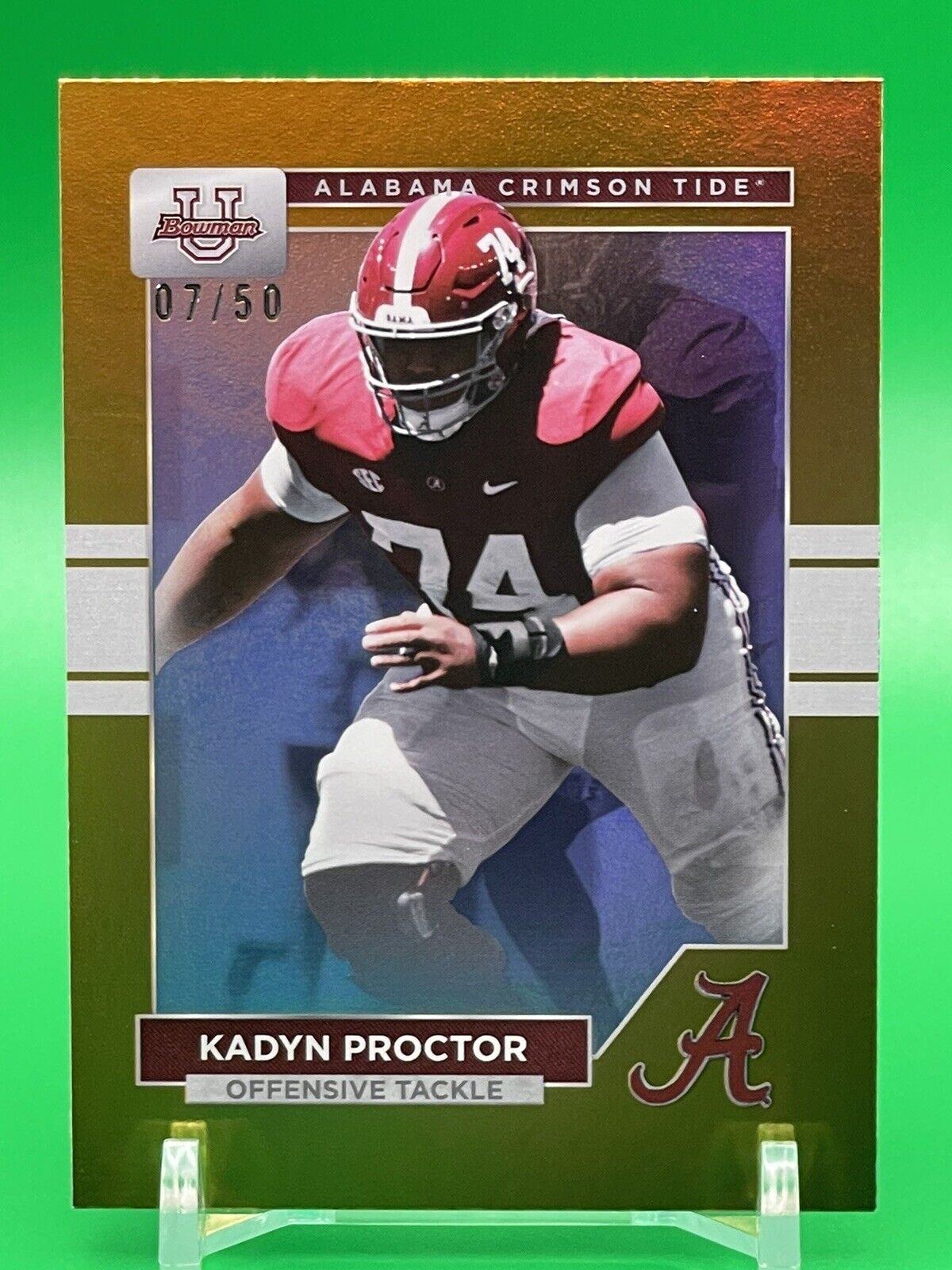 2023 Bowman U Alabama KADYN PROCTOR Gold Foil 07/50