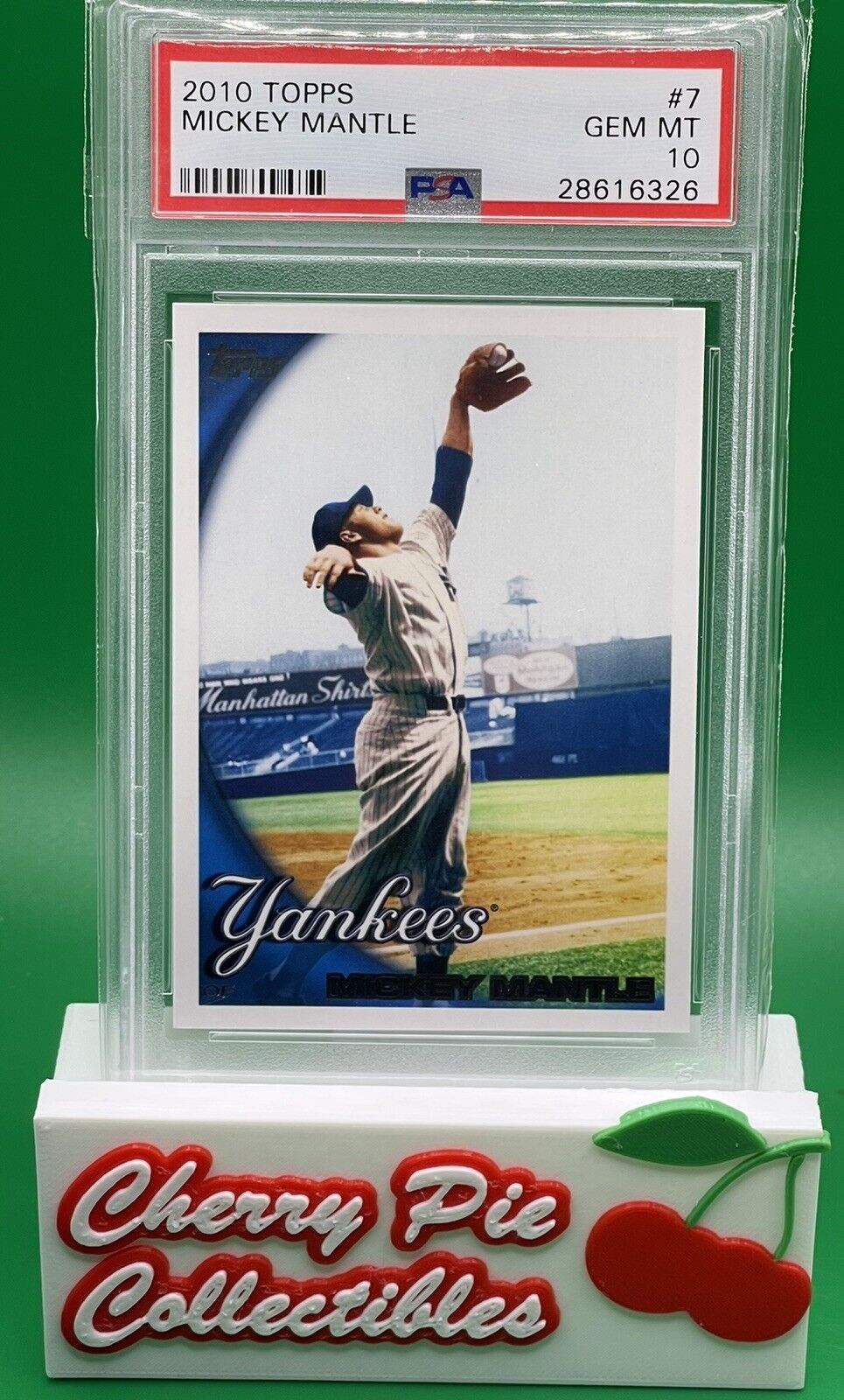 MICKEY MANTLE 2010 Topps #7 New York Yankees PSA 10 GEM MINT