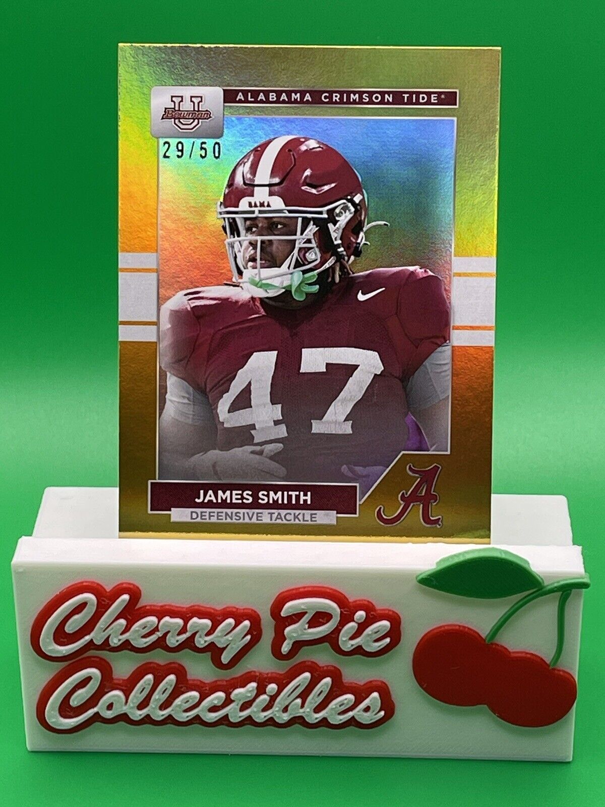 2023 Bowman U Alabama JAMES SMITH Gold Foil 29/50