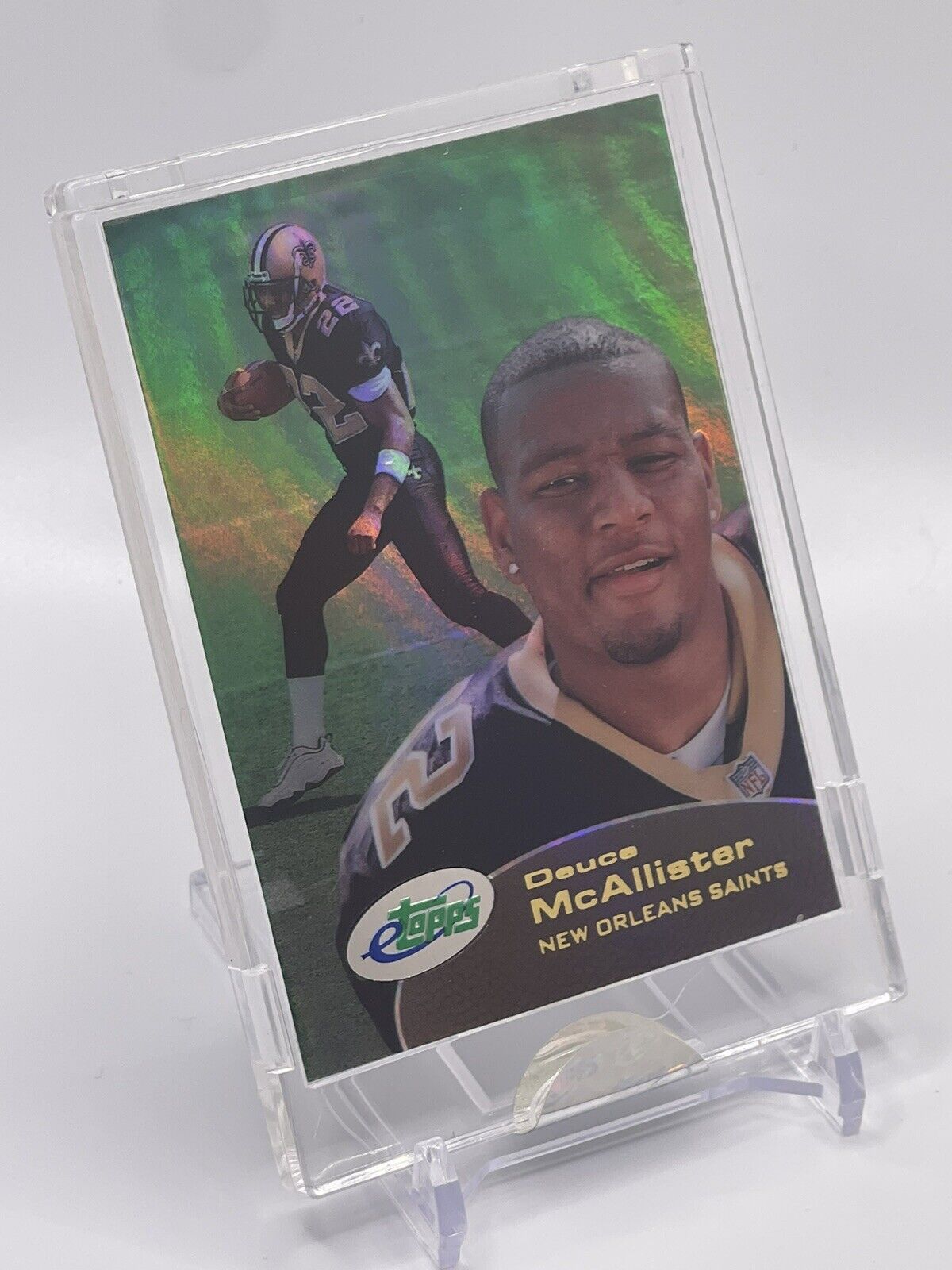 2001 eTopps DEUCE MCALLISTER #145 Encased, Sealed, Serial Numbered SAINTS