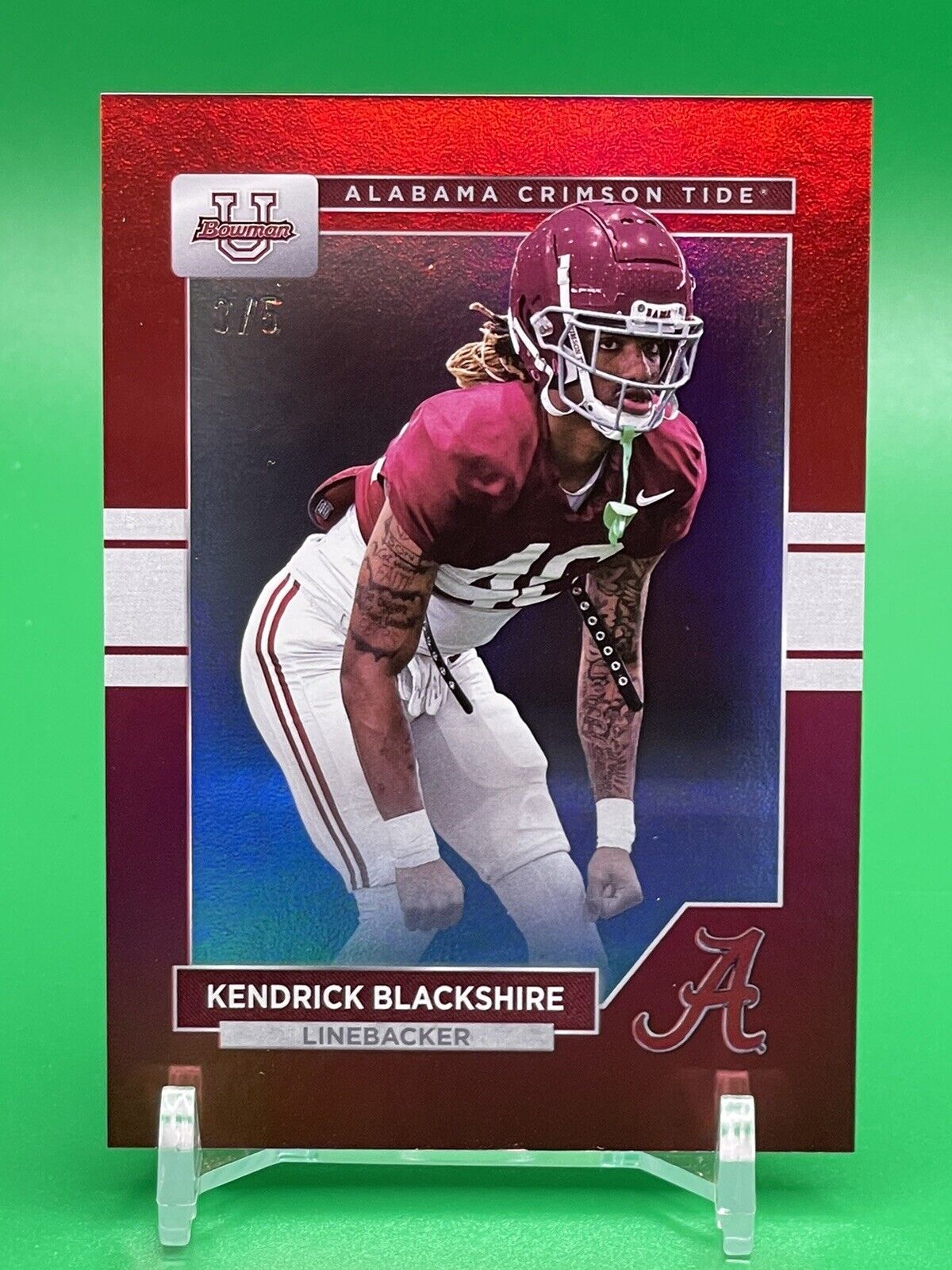 2023 Bowman U Alabama KENDRICK BLACKSHIRE Red Foil 3/5 *READ*