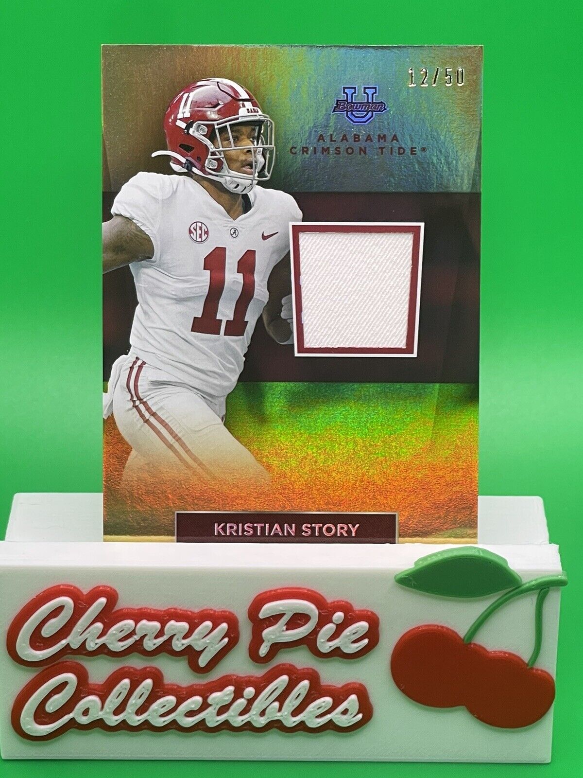 2023 Bowman U Alabama KRISTIAN STORY Relic Gold Foil Patch 12/50