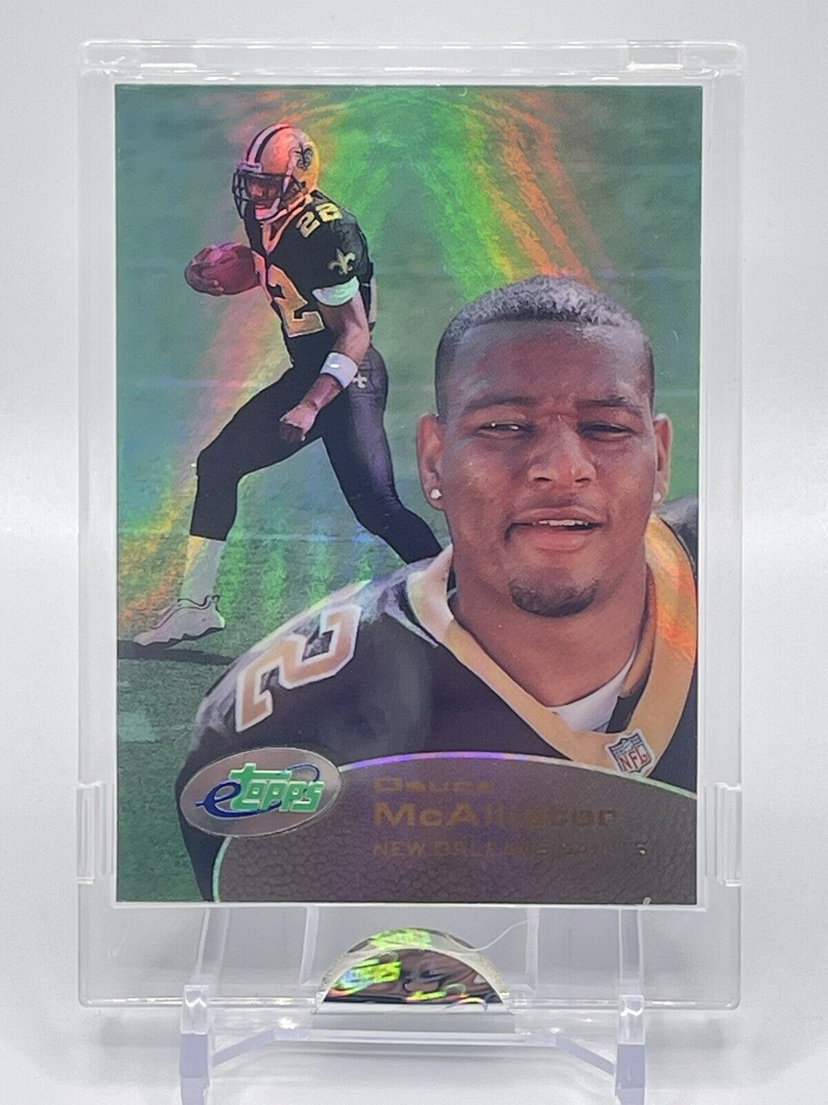 2001 eTopps DEUCE MCALLISTER #145 Encased, Sealed, Serial Numbered SAINTS