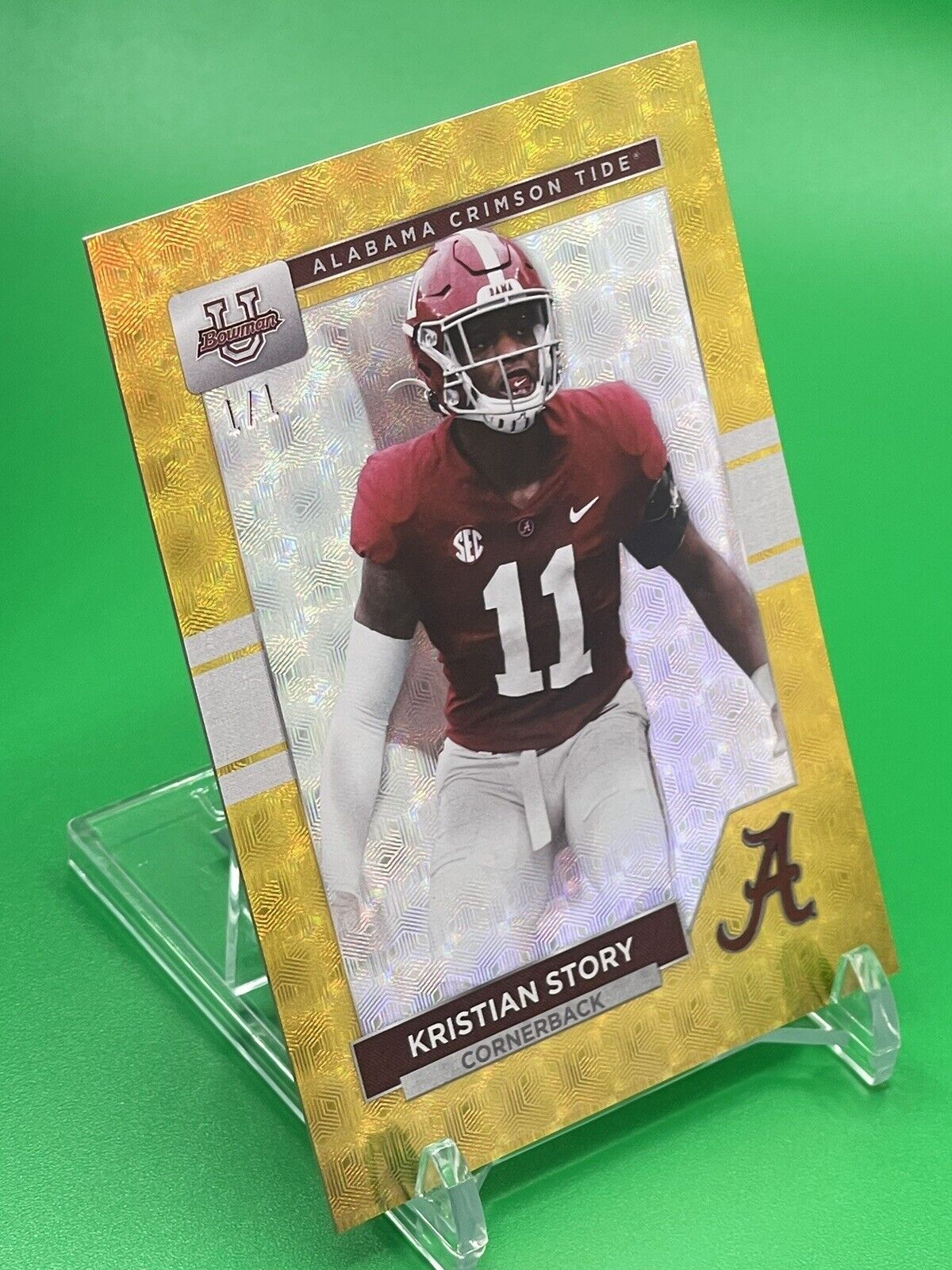 2023 Bowman U Alabama Kristian Story FOILFRACTOR 1/1 Kentucky Wildcats ~READ~