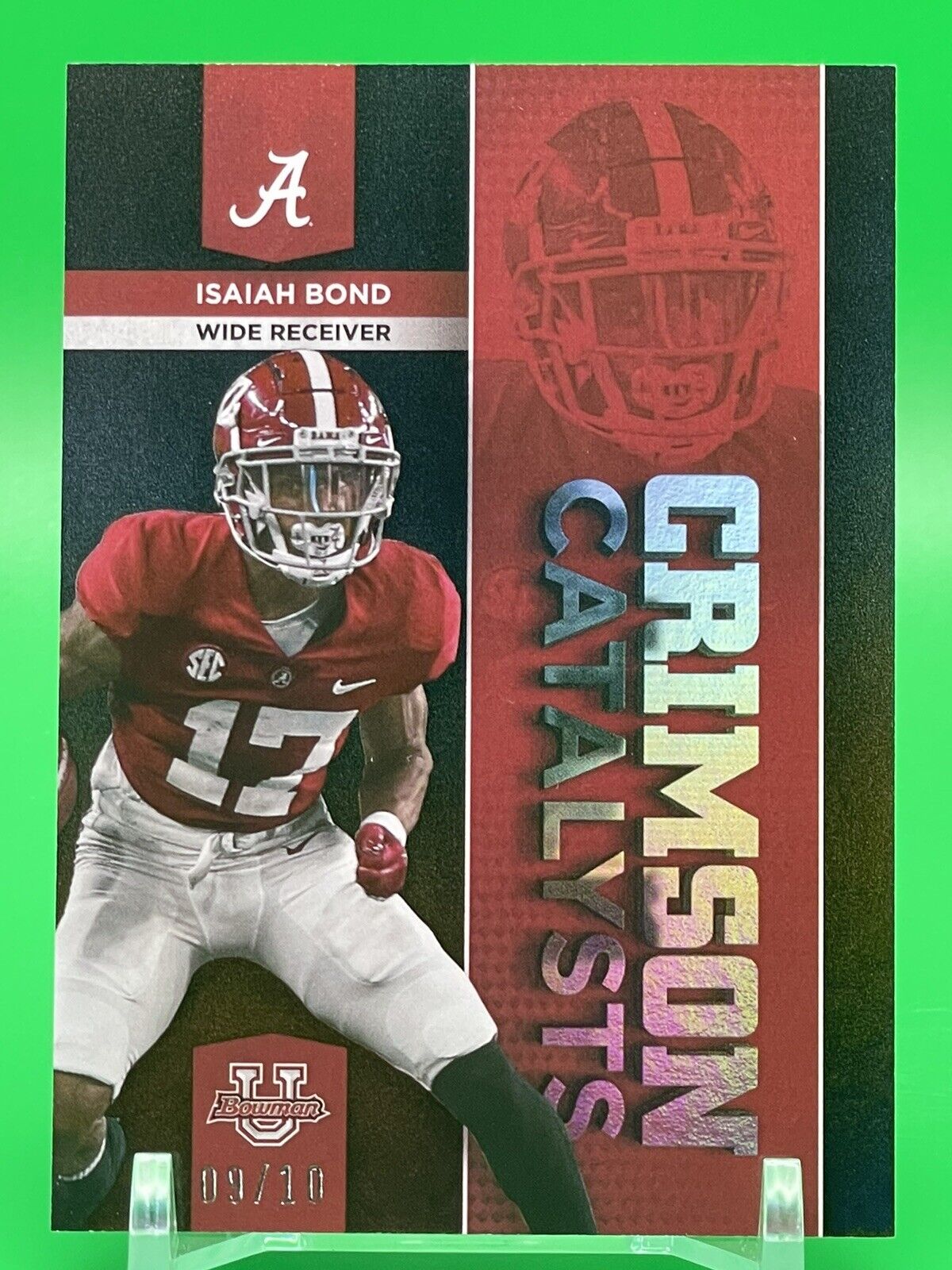 2023 Bowman U Alabama ISAIAH BOND CRIMSON CATALYSTS Black 9/10 LONGHORNS