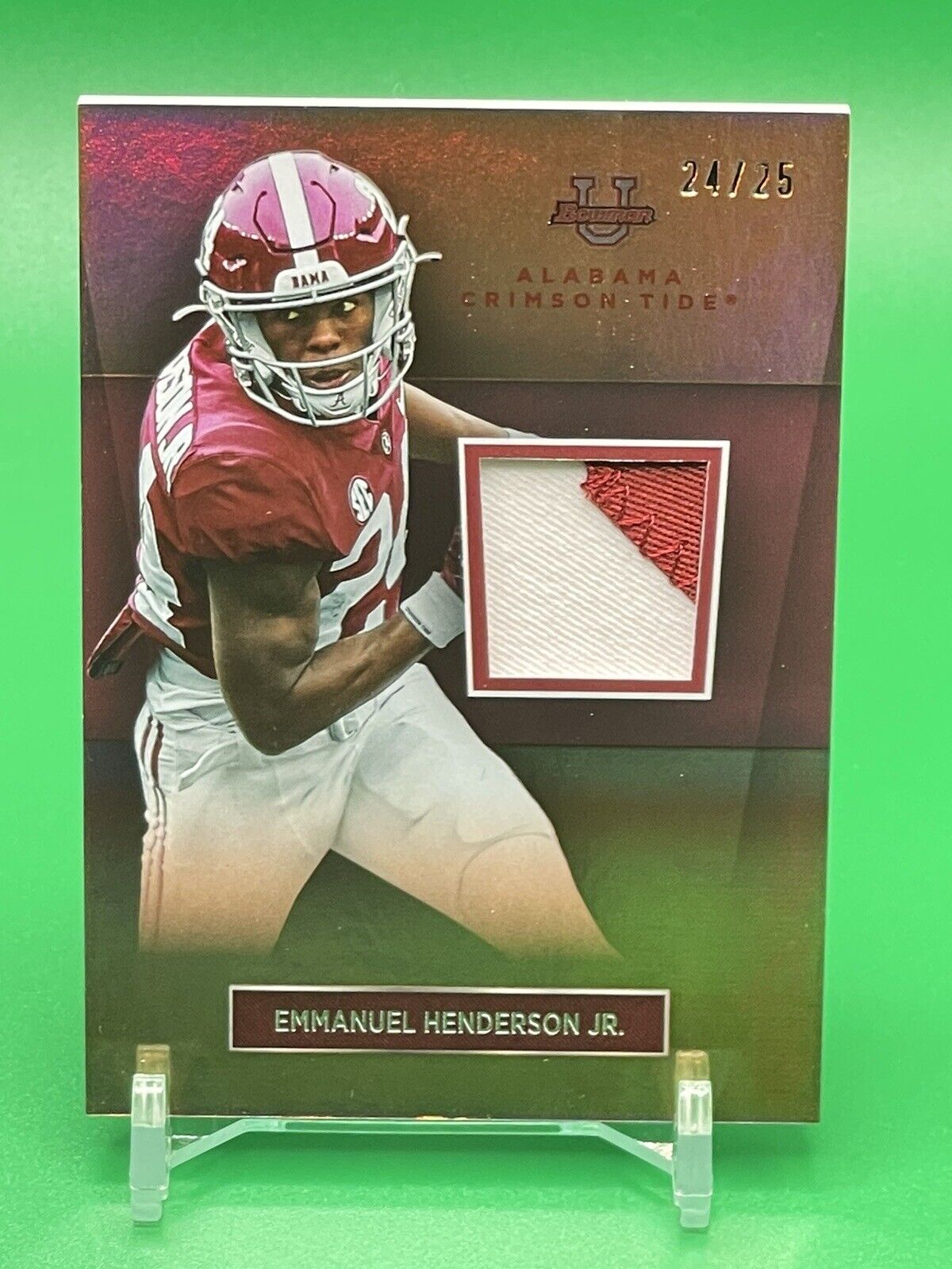 2023 Bowman U Alabama EMMANUEL HENDERSON JR. Foil Relic Patch /25