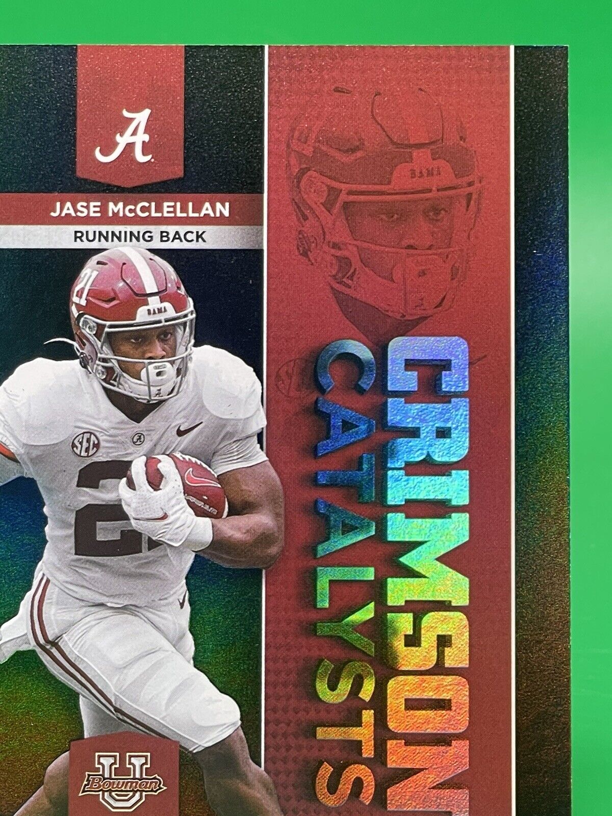 2023 Bowman U Alabama JASE McCLELLAN CRIMSON CATALYSTS Black Foil /10 FALCONS