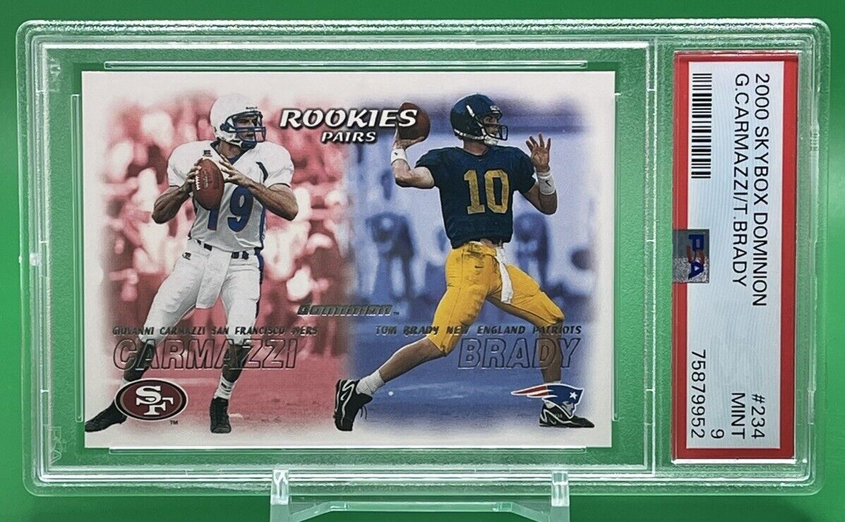 💎 2000 Skybox Dominion Carmazzi / TOM BRADY RC PSA 9 MINT Michigan Patriots