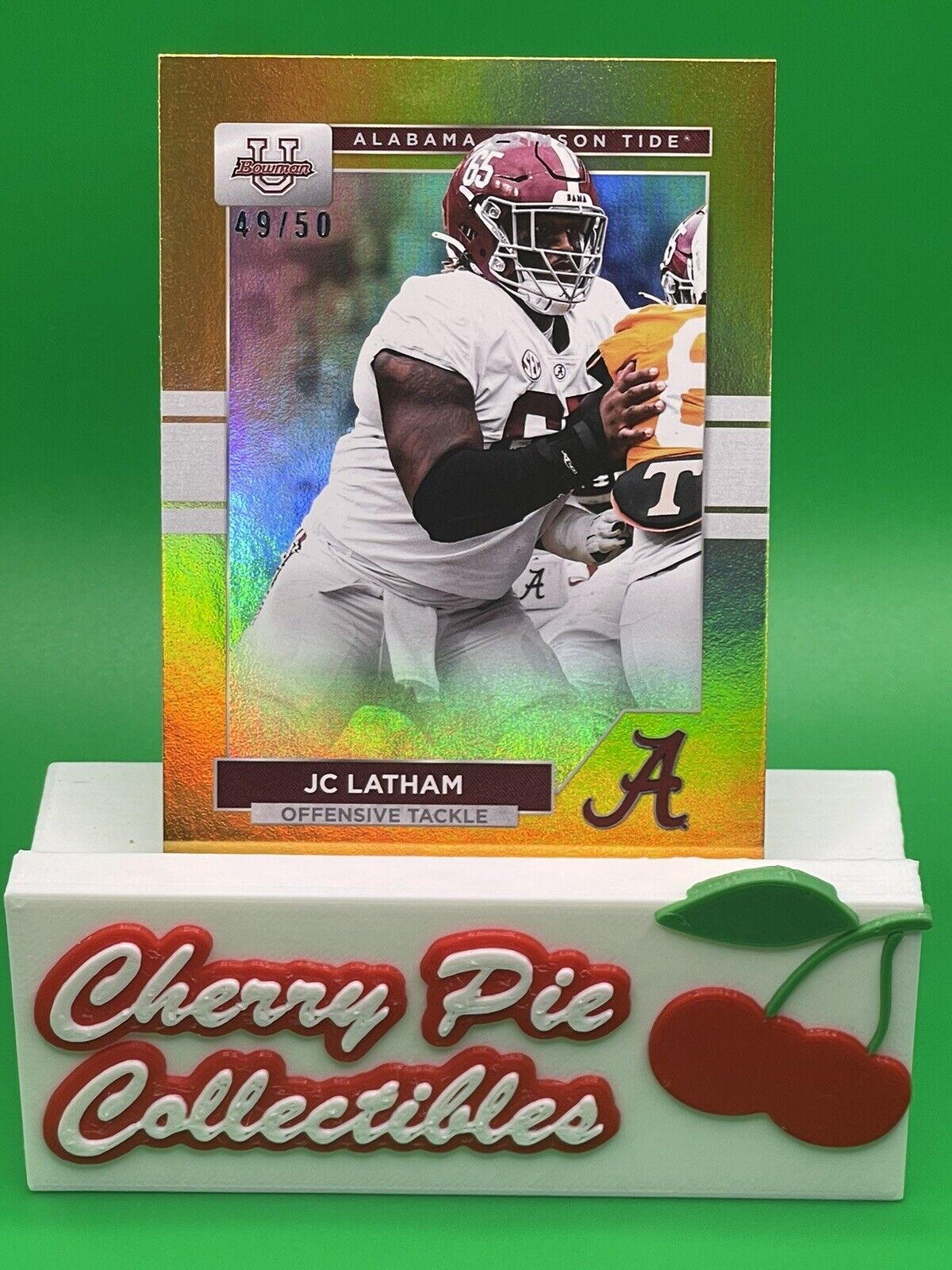 2023 Bowman U Alabama JC LATHAM Gold Foil 49/50