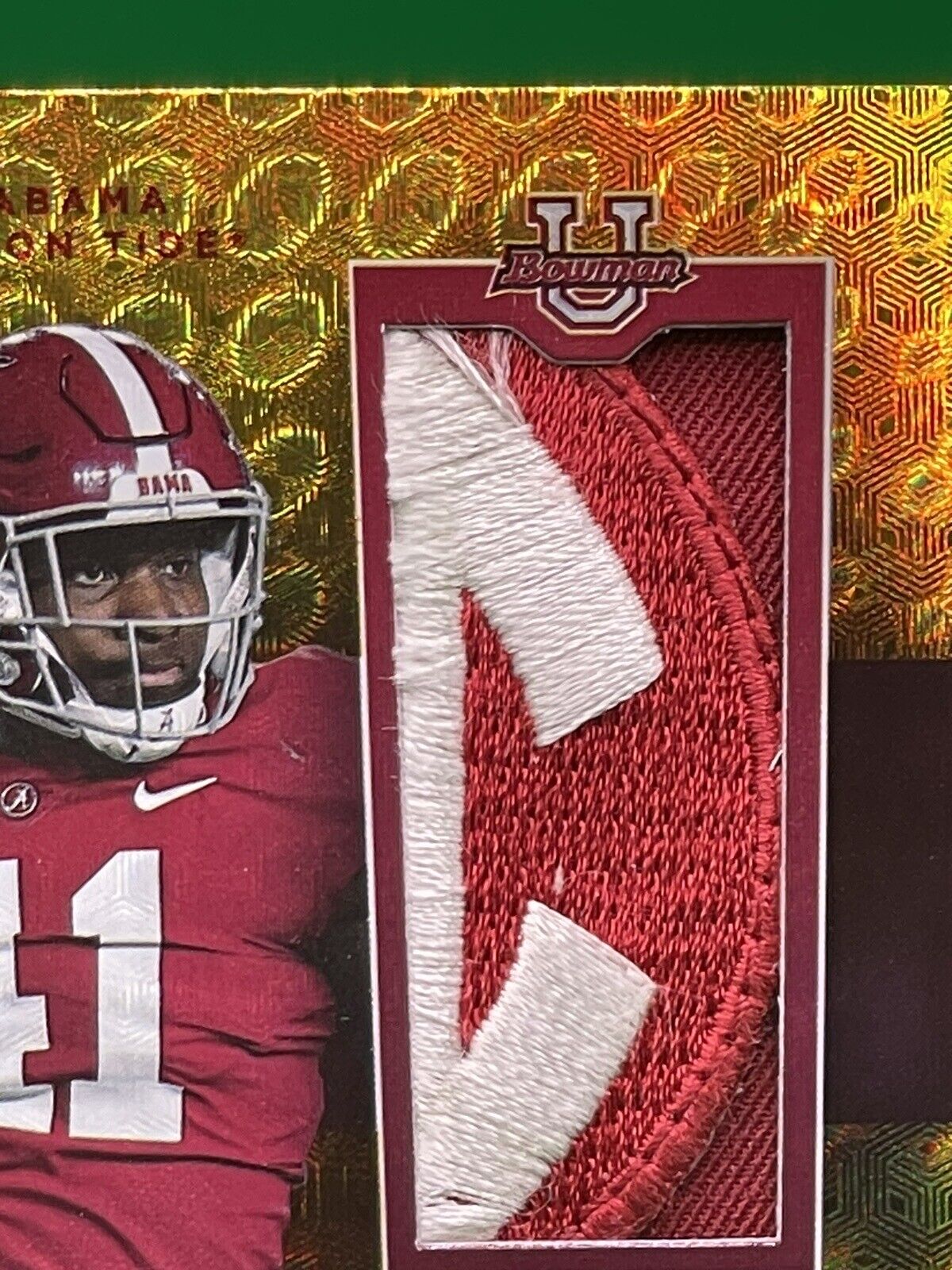 2023 Bowman U Alabama CHRIS BRASWELL FOILFRACTOR Relic SEC Patch 3/3 BUCCANEERS